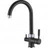 Смеситель для кухни ZorG Steel Hammer SH 713 BLACK CR Черный матовый латунь на столешницу