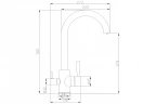 Смеситель для кухни ZorG Steel Hammer SH 713 BLACK CR Черный матовый латунь на столешницу