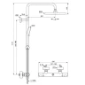 Душевая система Ideal Standard Ceratherm T25 A8520AA с термостатом цвет Хром