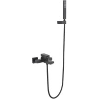 Смеситель для ванны Aquatek Либра AQ1649MB Черный матовый латунь на стену