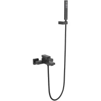 Смеситель для ванны Aquatek Либра AQ1649MB Черный матовый латунь на стену