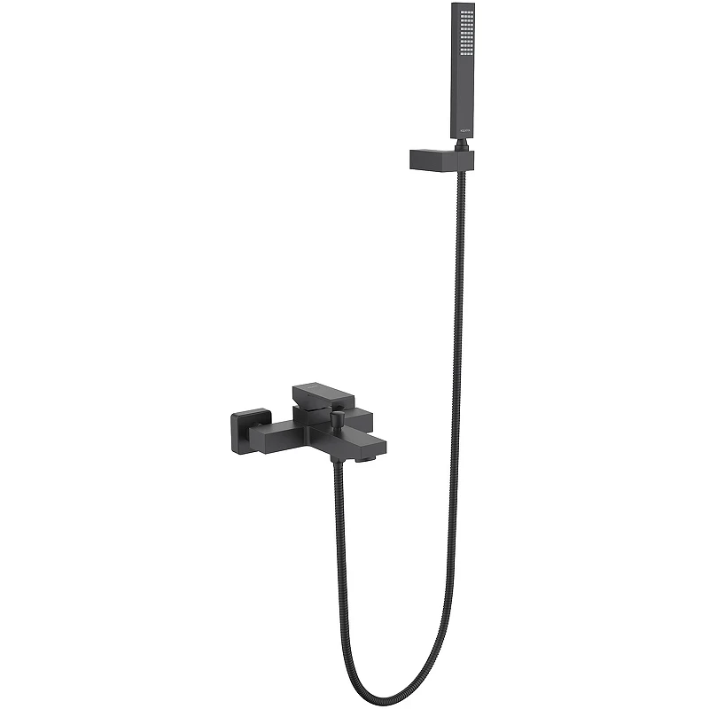 Смеситель для ванны Aquatek Либра AQ1649MB Черный матовый латунь на стену