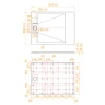 Душевой поддон из стеклопластика RGW TUS-W 100x90 553702910-01 Белый