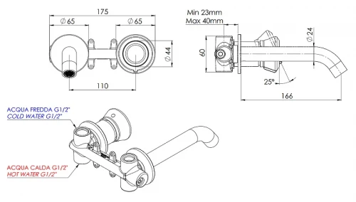 Смеситель для раковины Remer Element ET15PBR цвет Бронза масляная