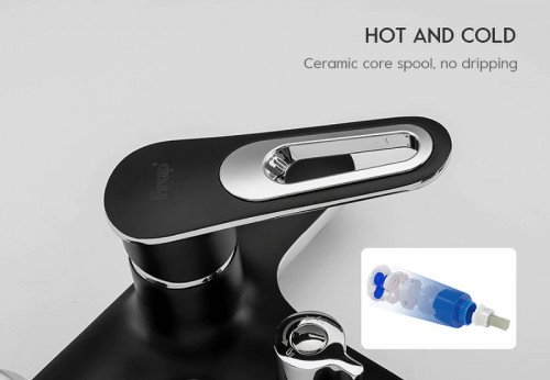 Смеситель для ванны Frap H49-6 F3249-6 Черный матовый Хром