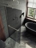 Душевая перегородка Maybah Glass MGD-730-5у 790x1950 в узком профиле Хром матовый стекло графитовое матовое