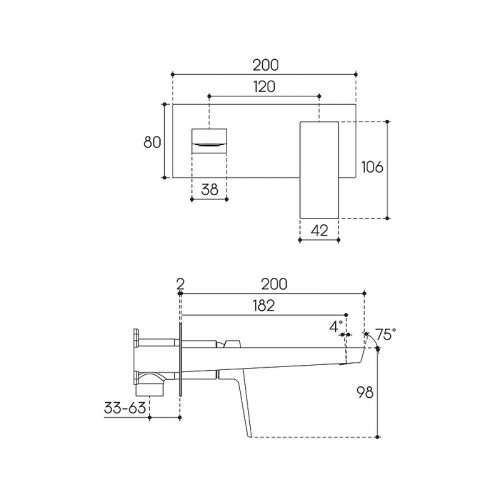Смеситель для раковины Aqueduto Claro CLA0400 цвет Хром