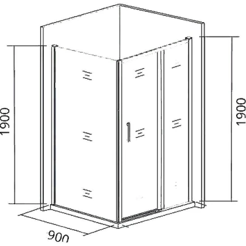 Душевая стенка Good Door Cofe SP-90-C-CH 90 КФ00037 профиль Хром стекло прозрачное