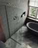 Душевая перегородка Maybah Glass MGD-689-5у 890x1950 в узком профиле Хром матовый стекло прозрачное