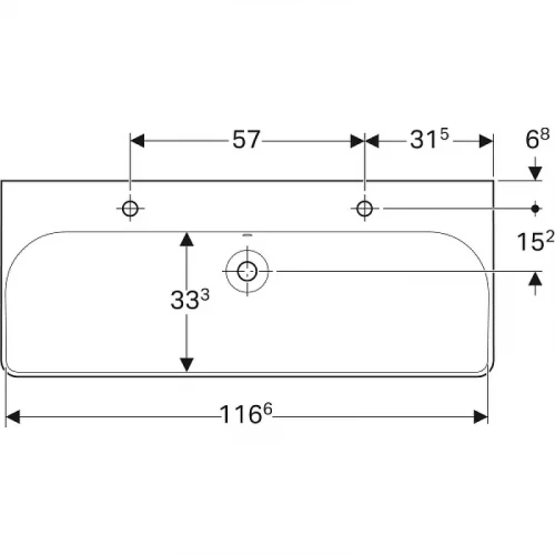 Раковина Geberit Smyle Square 120 500.253.01.1 Белая