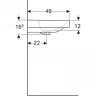 Раковина Geberit Smyle Square 120 500.253.01.1 Белая