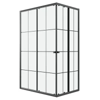 Душевой уголок Niagara Eco 120х80 NG-1012-14QKL профиль цвет Черный матовый стекло прозрачное