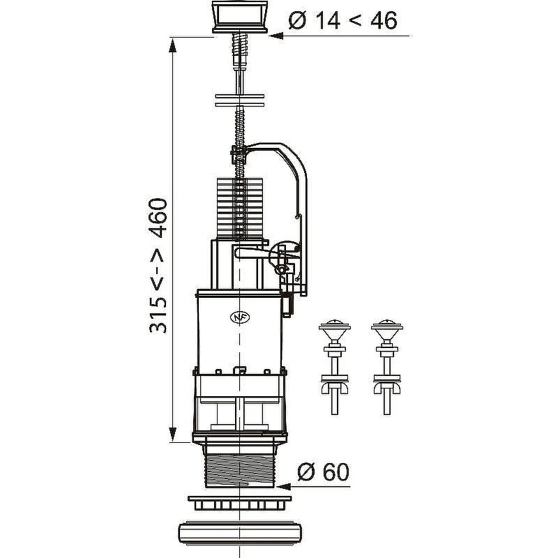 Сливная арматура Wirquin MP 10717557 Хром