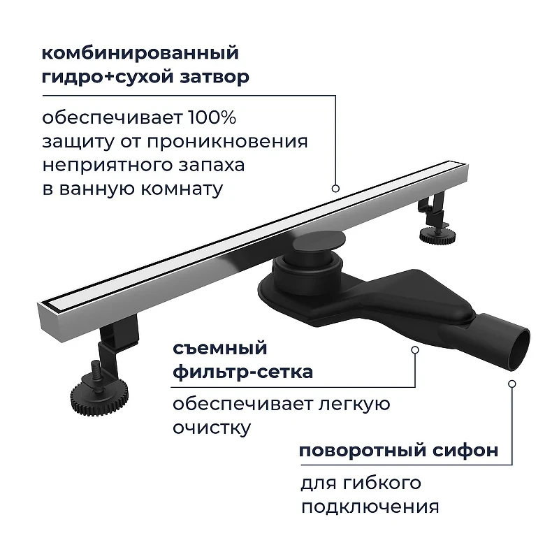 Душевой лоток RGW SDR-51S-80 76215180-13 с решеткой цвет Сатин