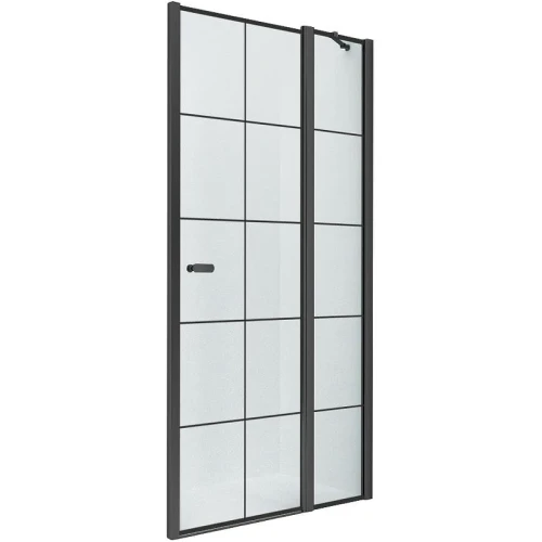 Душевая дверь New Trendy New Soleo Black 90 R D-0293A профиль Черный стекло прозрачное