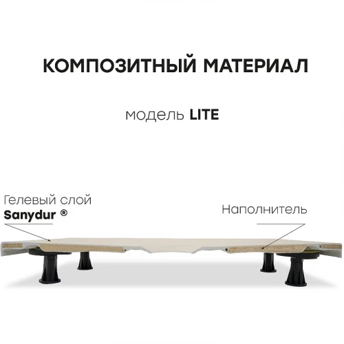 Душевой поддон из искусственного камня Stpool Lite 140х90 1237430 White Matt