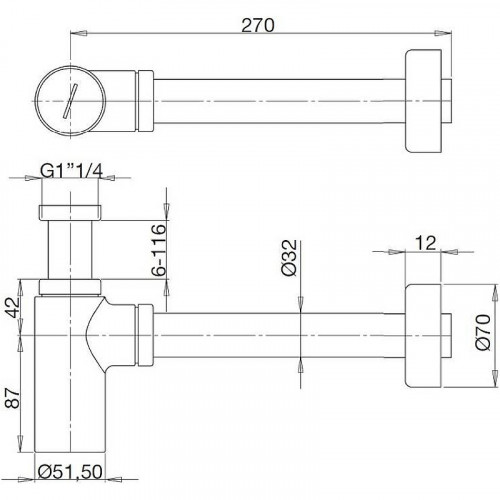 Сифон для раковины Webert AC0020010 Золото