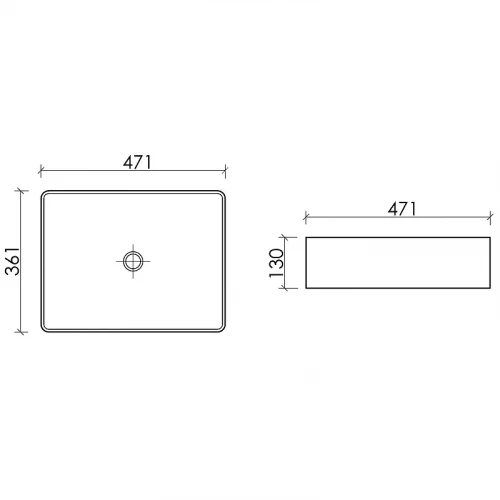 Раковина-чаша Ceramicanova Element 47 CN6069 Белая фарфор накладная