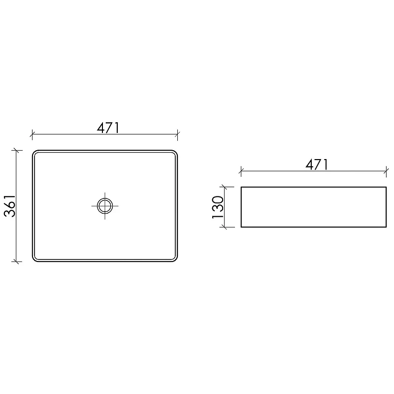 Раковина-чаша Ceramicanova Element 47 CN6069 Белая фарфор накладная