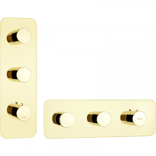 Смеситель для душа Bossini Outlets Z031204.021 с термостатом Золото латунь встраиваемый