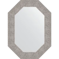 Зеркало Evoform Octagon 56x76 BY 7185 в багетной раме - Чеканка серебряная 90 мм стекло