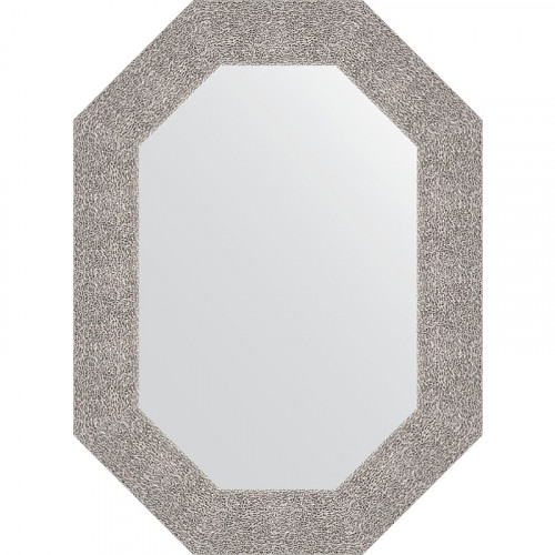 Зеркало Evoform Octagon 56x76 BY 7185 в багетной раме - Чеканка серебряная 90 мм стекло