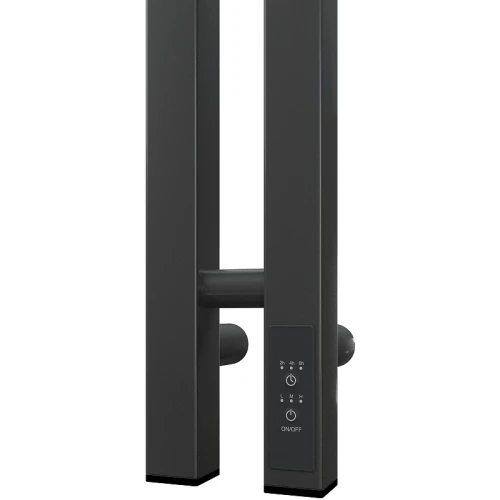 Электрический полотенцесушитель Point Гермес PN13812GB П3 80x1200 диммер справа Графит блеск