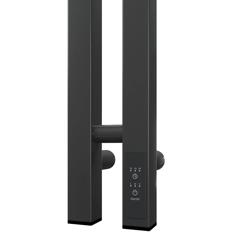 Электрический полотенцесушитель Point Гермес PN13812GB П3 80x1200 диммер справа Графит блеск