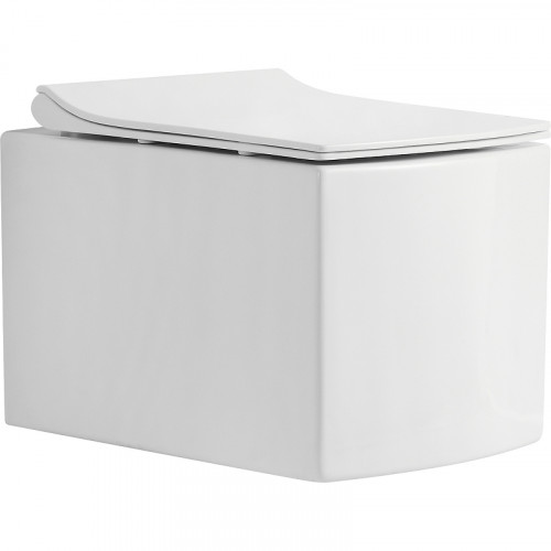 Унитаз CeramaLux 2022 подвесной с сиденьем Микролифт фаянс подвесной