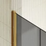 Душевая дверь Maybah Glass MGD-440-3 890х1980 двустворчатая на монопетлях Золото стекло графитовое матовое
