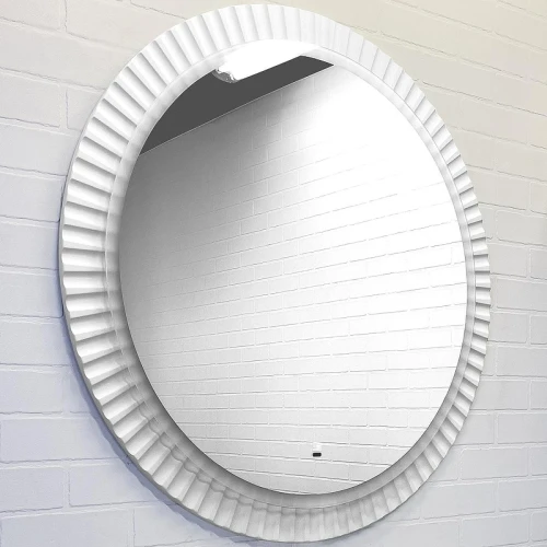 Зеркало Comforty Мадрид 70 00-00014158 с подсветкой Белое матовое с бесконтактным выключателем и подогревом
