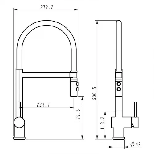 Смеситель для кухни Fmark FS0252Q цвет Графит