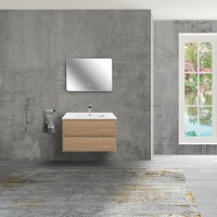 Тумба под раковину Vincea Gio 80 VMC-2G800NO подвесная N.Oak МДФ / ЛДСП