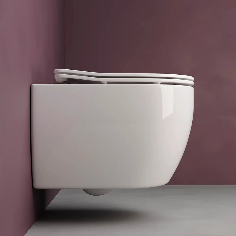 Комплект унитаза Ceramicanova Play CN3001 с инсталляцией Tece Base 9400413 с сиденьем Микролифт и Белой клавишей смыва фаянс подвесной