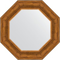 Зеркало Evoform Octagon 64х64 BY 7366 в багетной раме - Травленая бронза 99 мм стекло