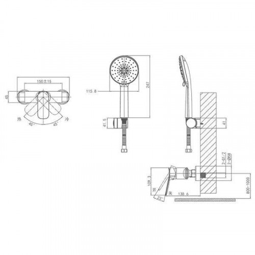 Смеситель для душа Arrow AG3503CP цвет Хром