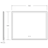 Зеркало BelBagno SPC 100 SPC-GRT-1000-800-LED-TCH с подсветкой с сенсорным выключателем