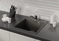 Смеситель для кухни Ulgran Quartz UQ-004-09 Асфальт нержавеющая сталь