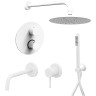 Комплект смесителей Paffoni Light KITLIQ018BO006 Белый матовый латунь
