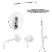 Комплект смесителей Paffoni Light KITLIQ018BO006 Белый матовый латунь