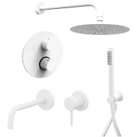 Комплект смесителей Paffoni Light KITLIQ018BO006 Белый матовый латунь