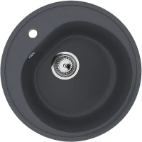 Кухонная мойка Ulgran Classic U-101-343 Антрацит искусственный камень (литьевой мрамор) встраиваемый