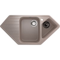 Кухонная мойка Ulgran Classic U-409-302 Песочная искусственный камень (литьевой мрамор) встраиваемый