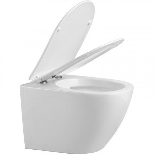 Комплект унитаза с инсталляцией Orange CI07-150W+APB144 с сиденьем Микролифт и Черной матовой клавишей смыва фарфор подвесной