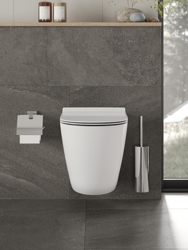 Комплект унитаза с инсталляцией Orange CI07-150W+APB144 с сиденьем Микролифт и Черной матовой клавишей смыва фарфор подвесной