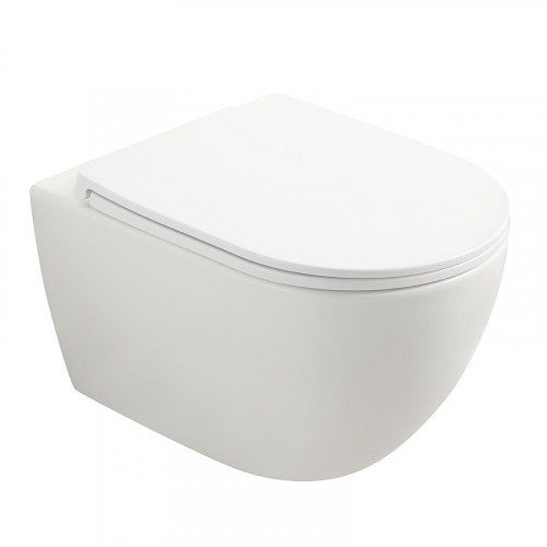 Унитаз Veconi Ento VEN-52T подвесной цвет Белый глянцевый с сиденьем Микролифт