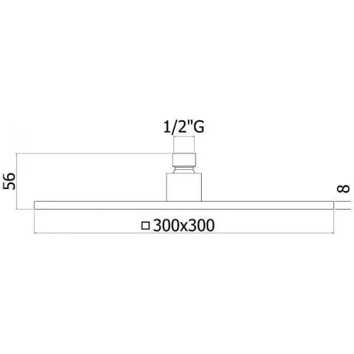 Верхний душ Paffoni Syncro King ZSOF078CR + ZSOF063CR цвет Хром
