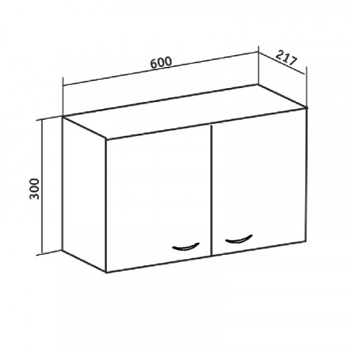Подвесной шкаф Runo Рондо 60 00000001089 Белый МДФ / ЛДСП