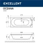 Акриловая ванна Excellent Oceana 180x80 WAEX.OCE18.RELAX.BR с гидромассажем