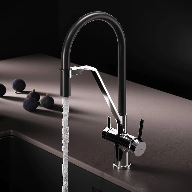 Смеситель для кухни AM.PM Func F8F07802 цвет Черный Хром
